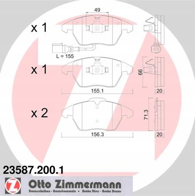 Tarcze Klocki ZIMMERMANN SPORT VW SCIROCCO 312mm Producent części Zimmermann