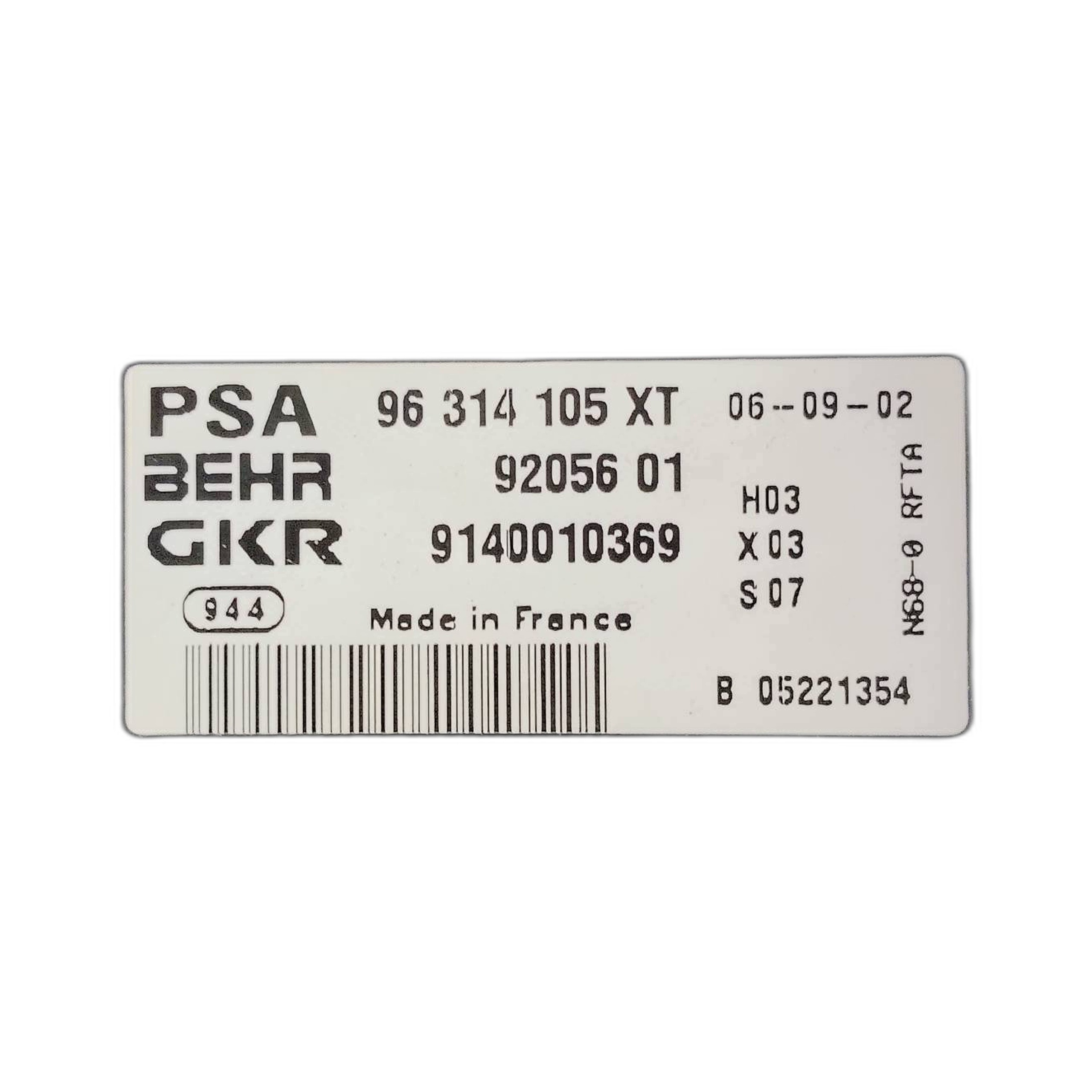 Panel switch air conditioning devices Citroen XSARA PICASSO 2.0 HDI 96314105XT