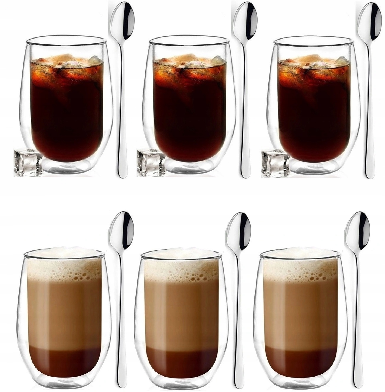 Zestaw Szklanek Termicznych Kawy i Herbaty Amo 400ml Vialli Design 6 sztuk