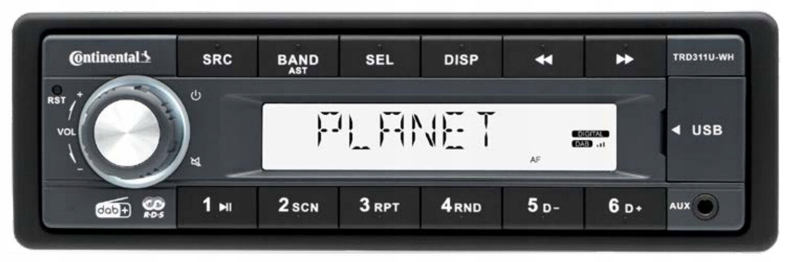 Continental TRD311U-WH Autorádio Dab Aux MP3 Usb Retro Klasické