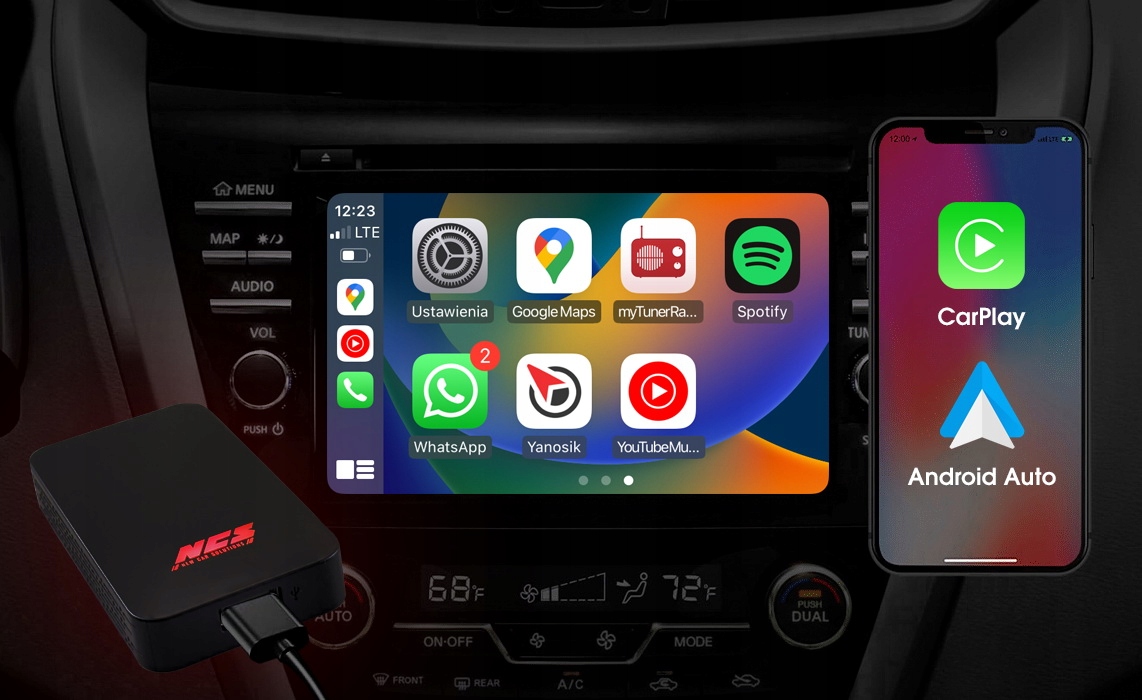 CARLINKIT 5.0 ANDROID AUTO APPLE CARPLAY BLUETOOTH Marka NCS