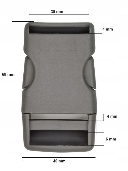 Klamra zatrzaskowa plastikowa 30 mm do paska 10 szt szary Kod producenta Klamra zatrzaskowa 30 mm 10 szt szary