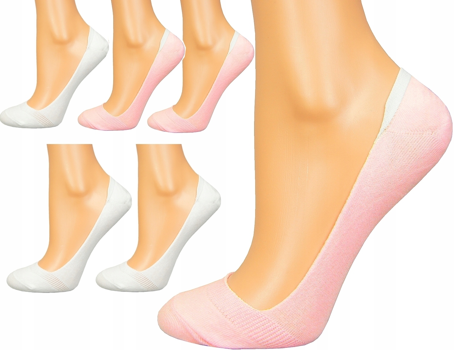 

6x Stopki Damskie Krótkie Skarpetki Silikon M39-42