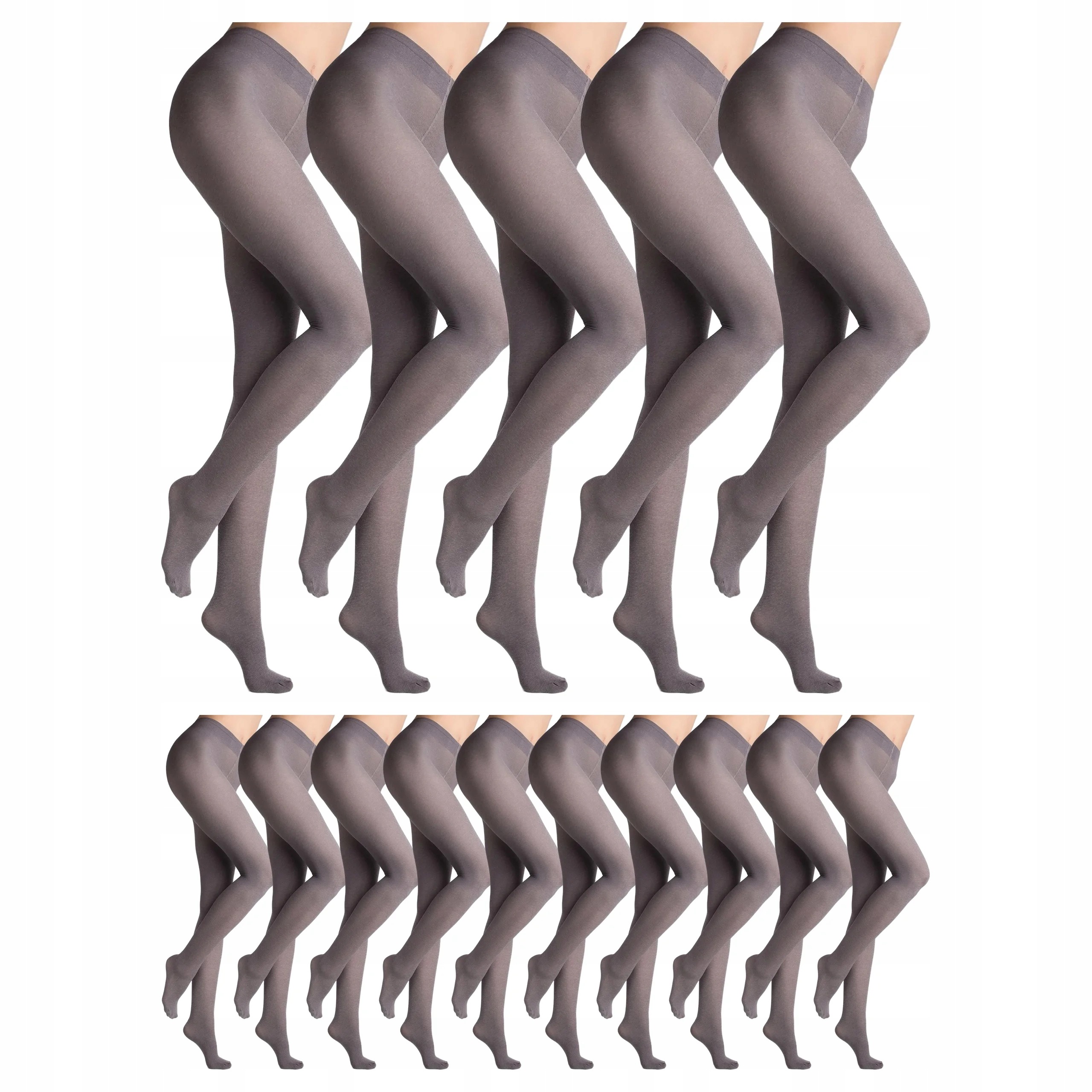 15 x Krycí punčocháče bez kalhotek Micro 60 den Marilyn Melange Grey 2-S