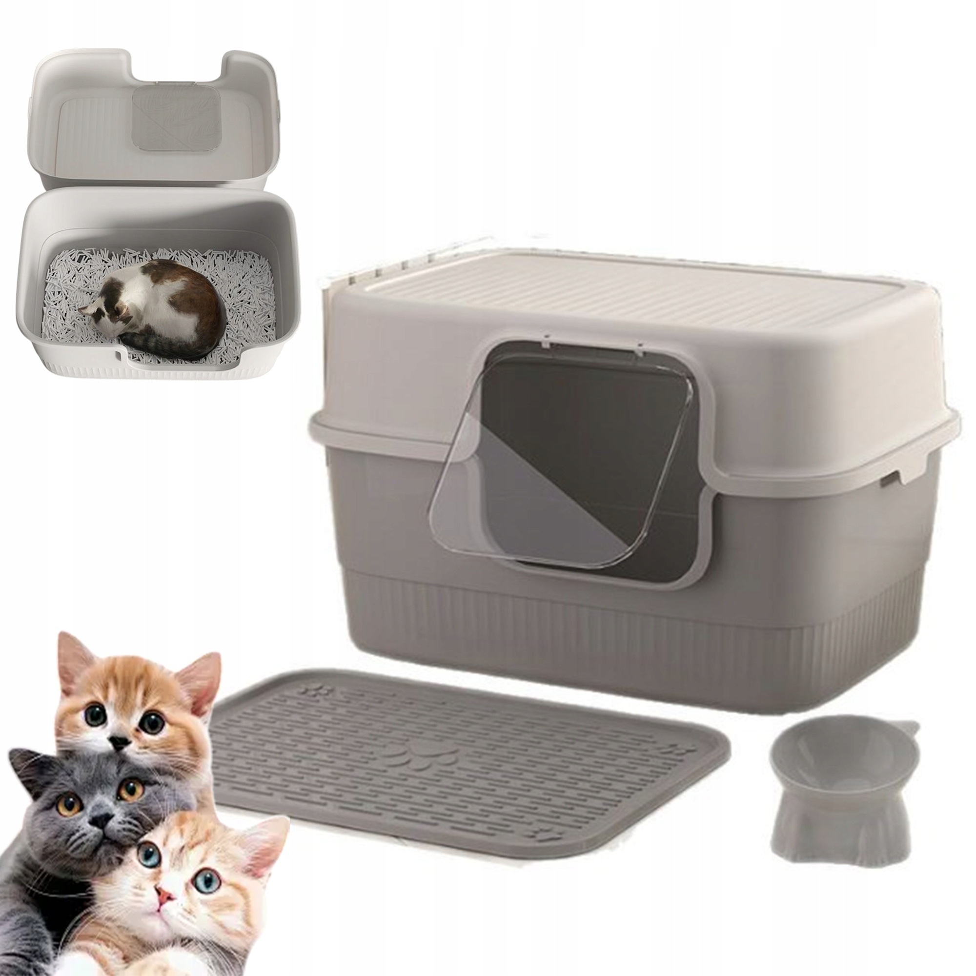 Levně Kočičí Toaleta Queen Krytá Pro Velkého Kocoura Maine Coon Miska Pro Zvířata