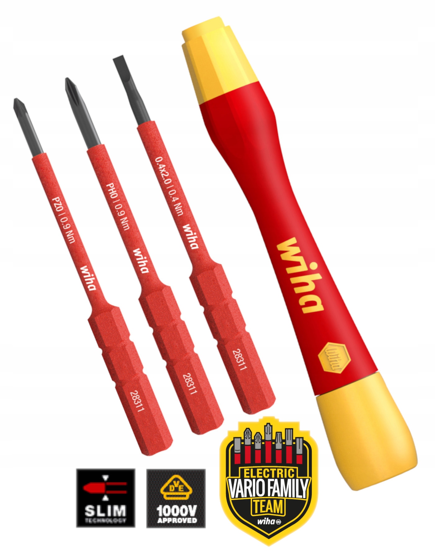 Wiha Zestaw wkrętaków precyzyjnych slimBits PicoFinish slim electric 43167