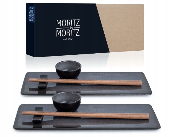 NACZYNIA DO SUSHI DLA 2 OSÓB PREZENT ZESTAW 10 CZ