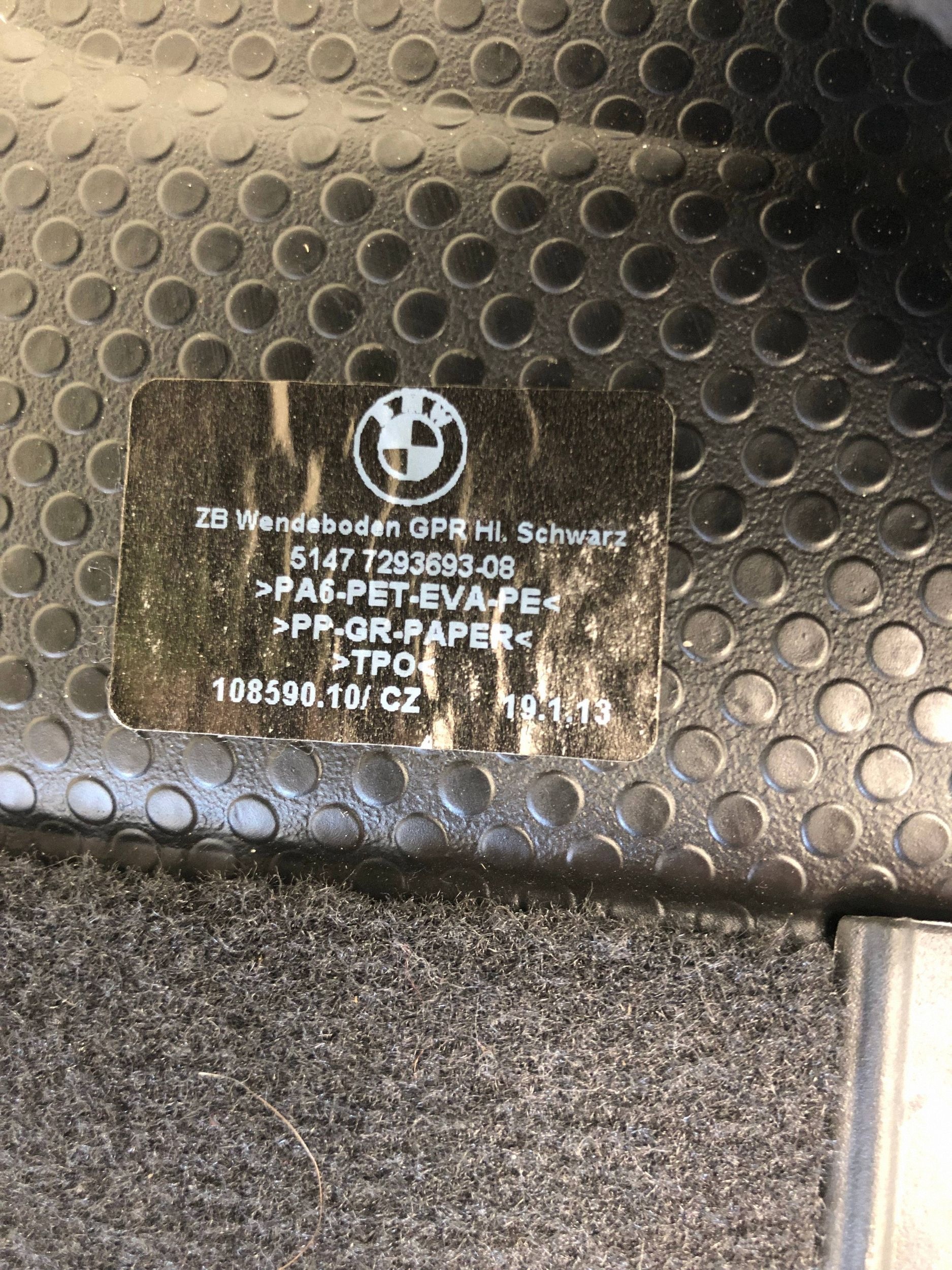 mats floor boot BMW F31 7293693