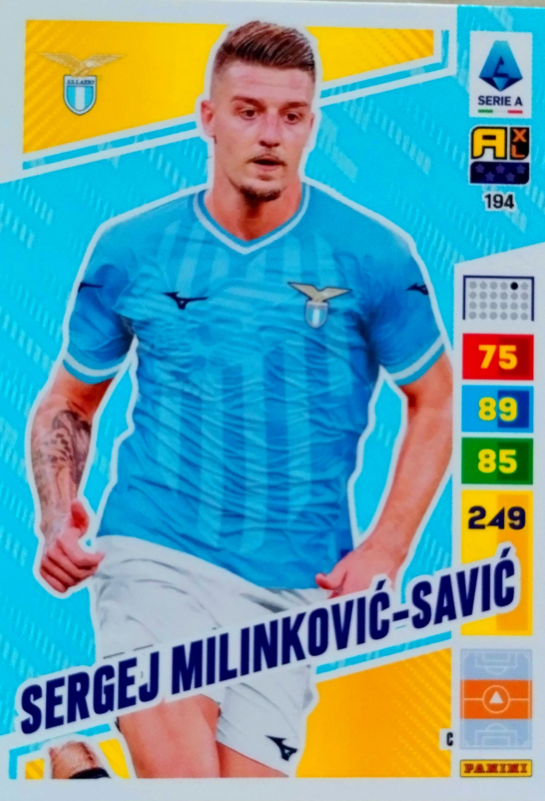 Panini Calciatori Liga Włoska 2023 2024 194 Sergej Milinkovic-savic Lazio