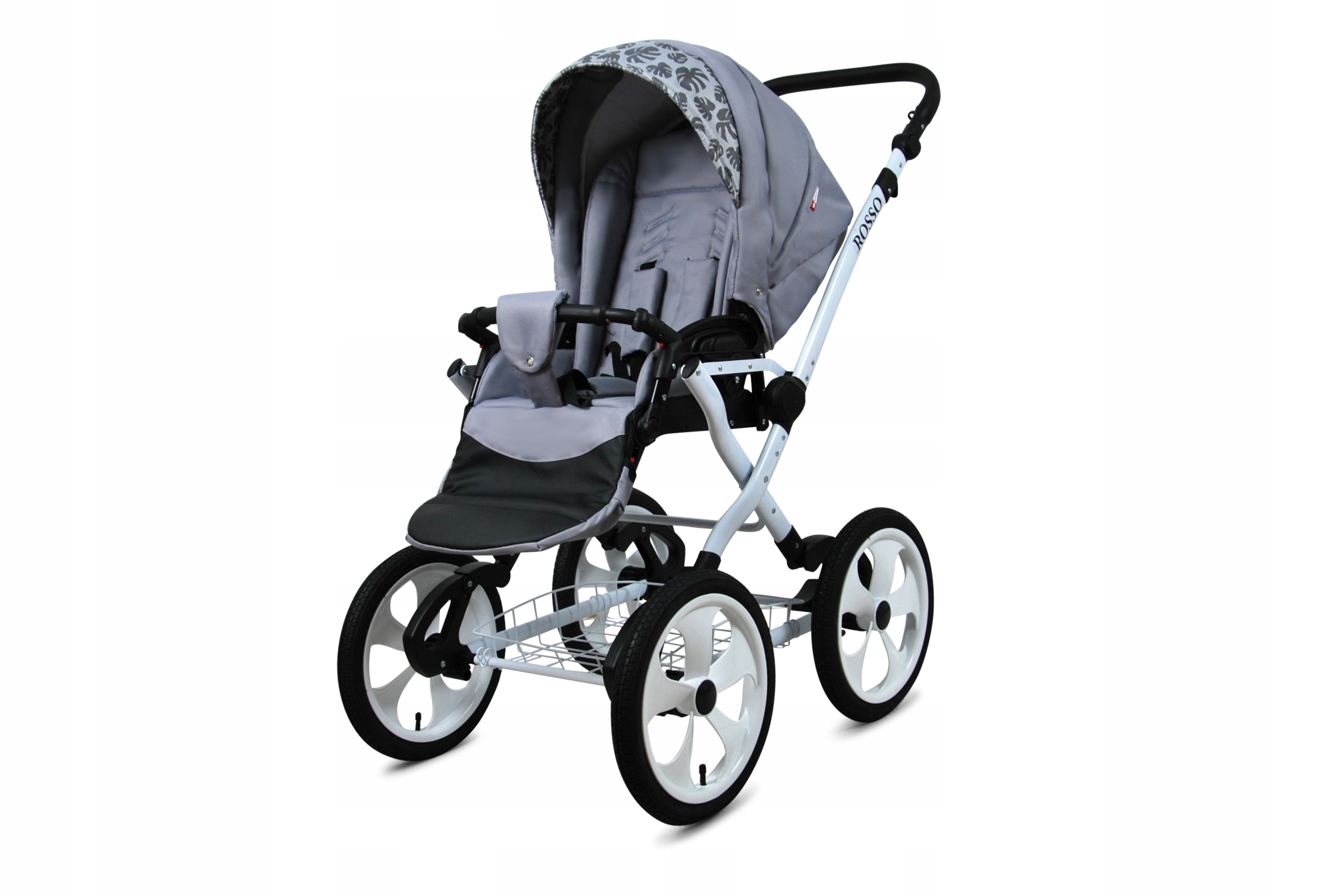 WÓZEK DZIECIĘCY ROSSO 4w1 ALUMINIUM + BAZA ISOFIX Marka BabyLux