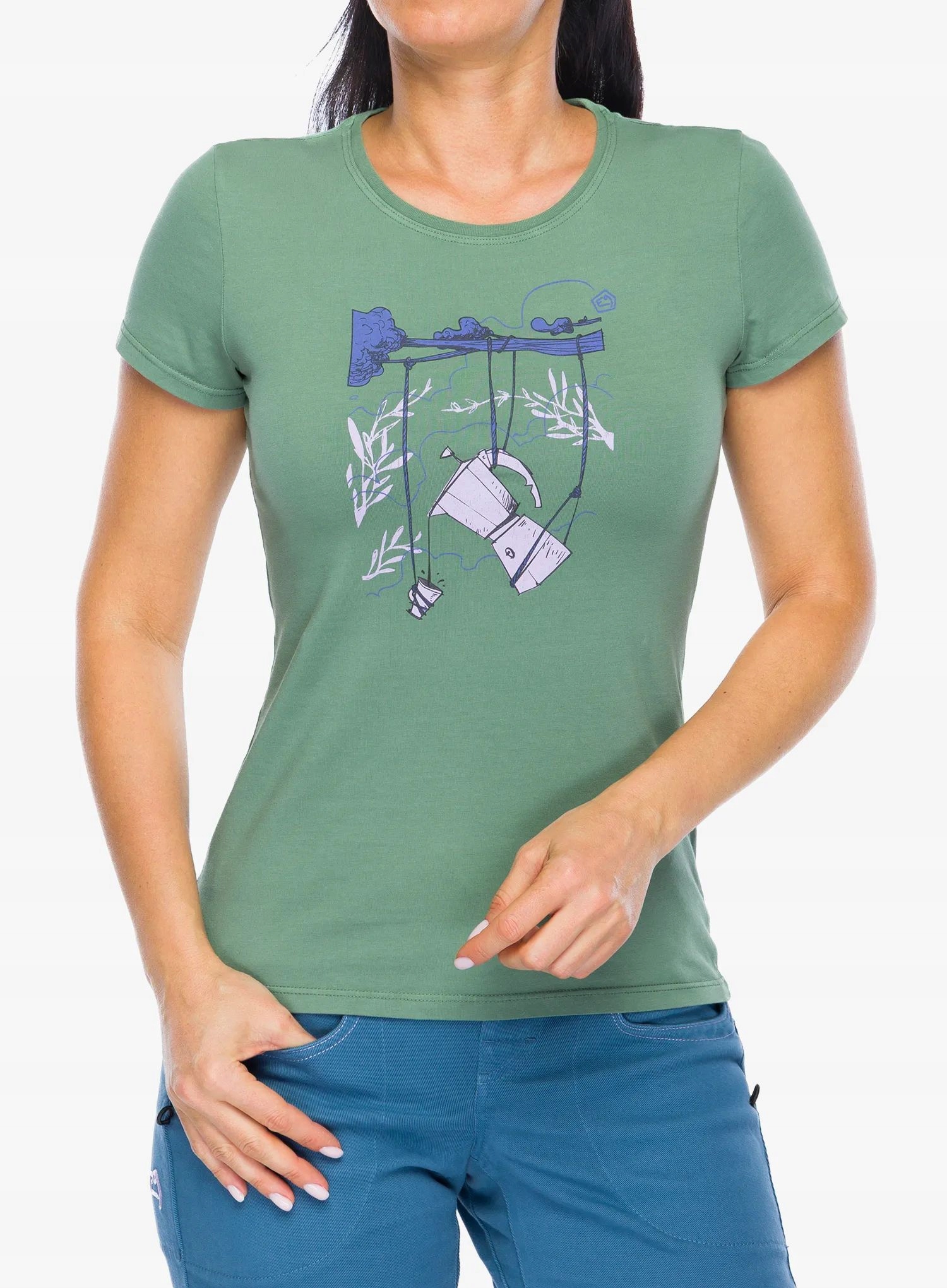 Dámské lezecké tričko E9 Bond W24 agave Xs