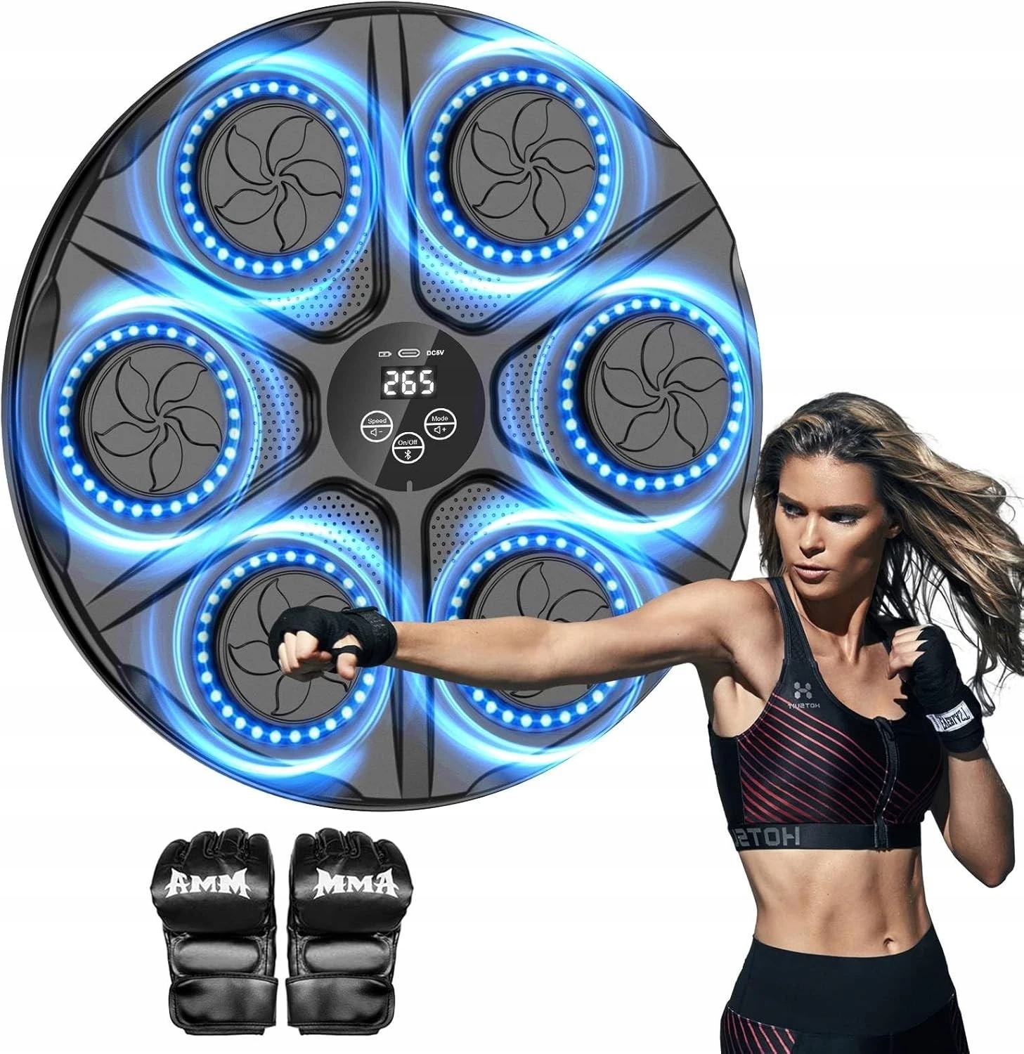 12 Rychlostí Inteligentní Boxovací Stroj Bluetooth, Modré Led