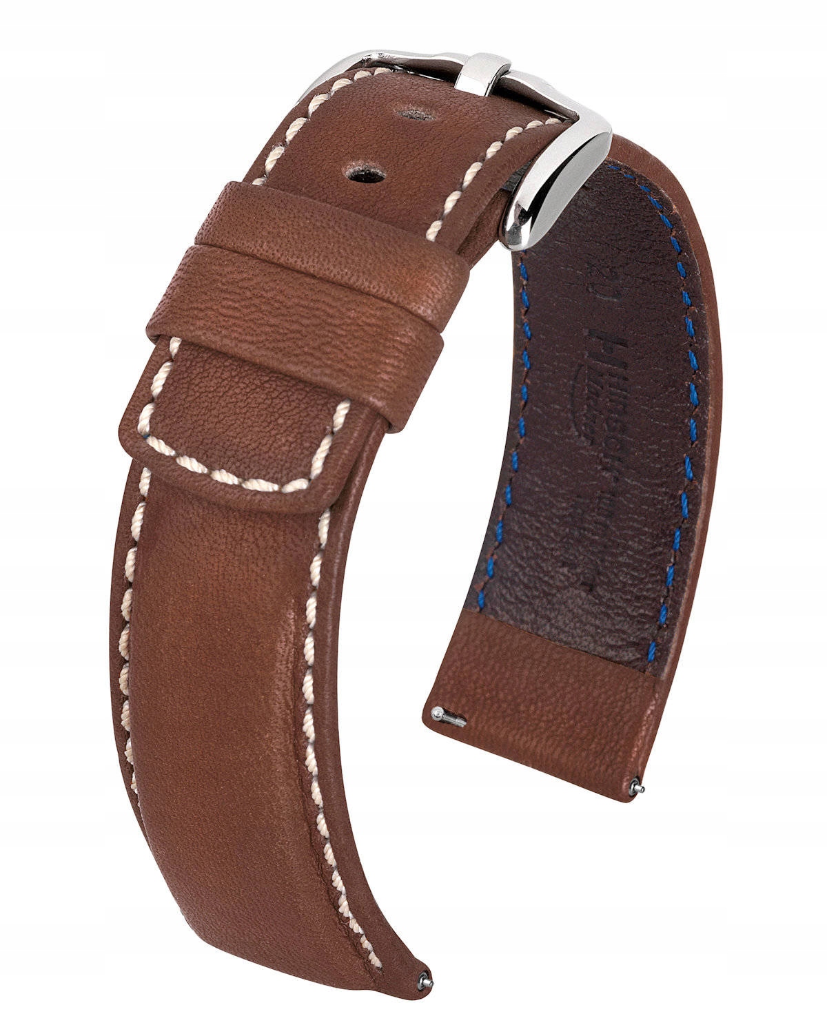 Hnědý Kožený Sportovní Pásek WR100 Hirsch Mariner 22 mm 14502110-2-22