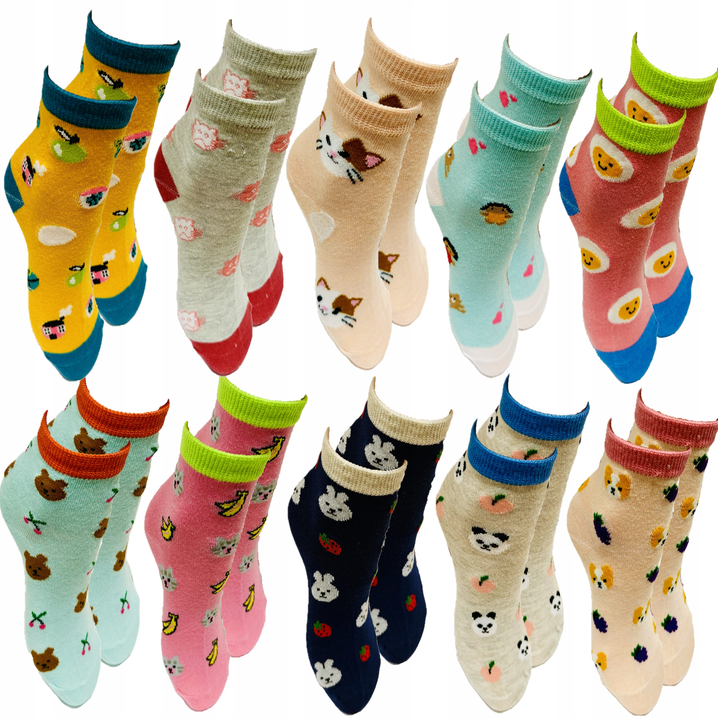 SKARPETKI SKARPETY DZIEWCZĘCE 10-PAK 31-34