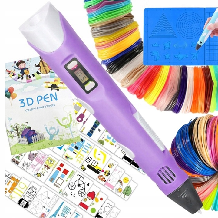 Długopis Drukarka 3D Dla Dzieci Zestaw Pen Filament 109 M Mata Szablony