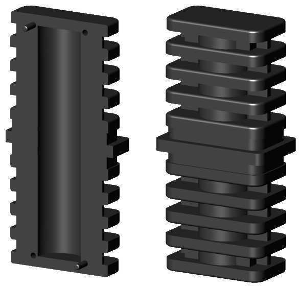 

Łącznik plastikowy profili aluminiowych 50x30x2