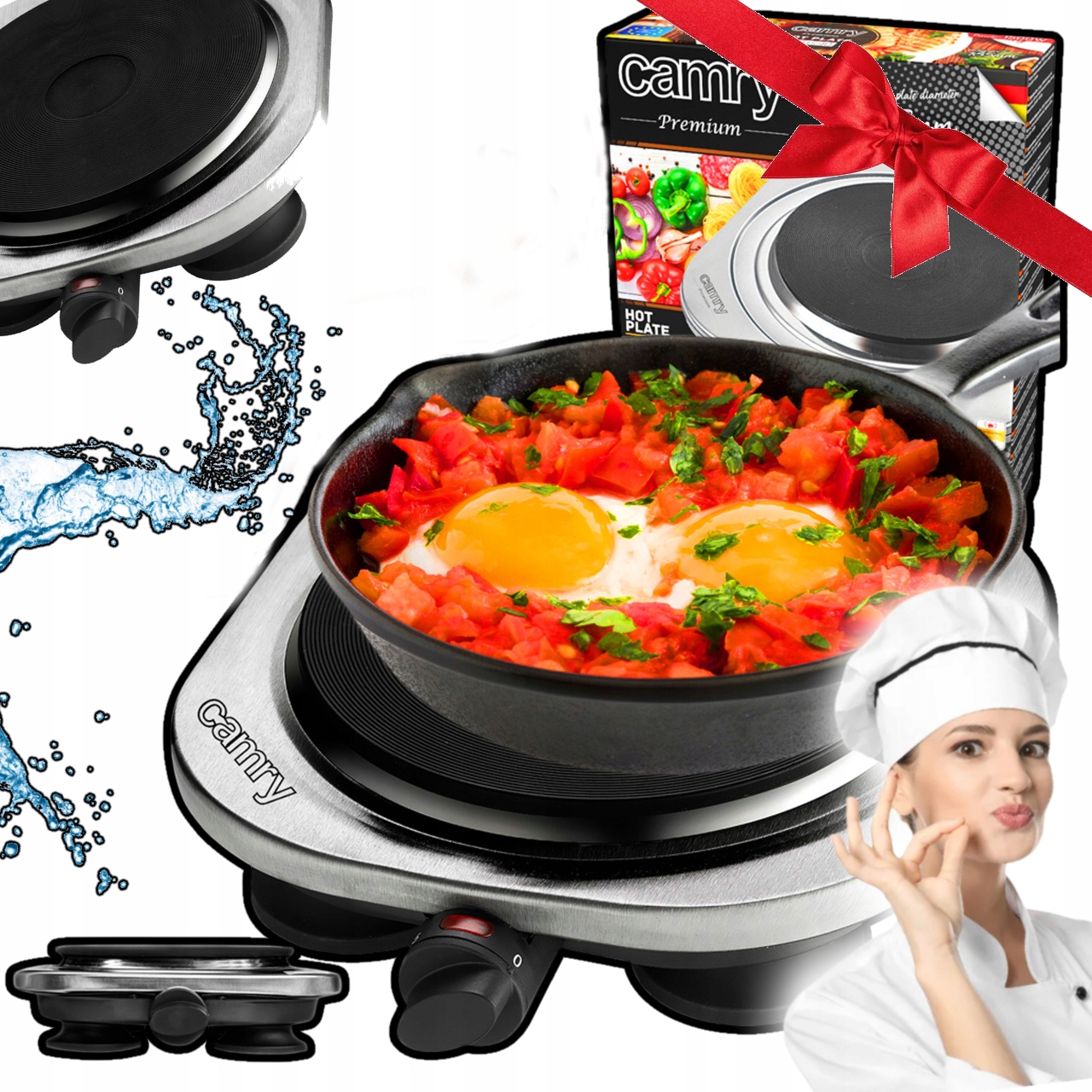 Mocna Kuchenka Elektryczna Jednopalnikowa Przenośna Turystyczna Zastępcza