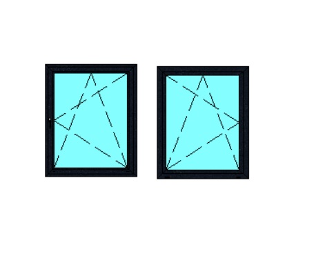 Tanie okno PCV RU2x Antracyt 120x100