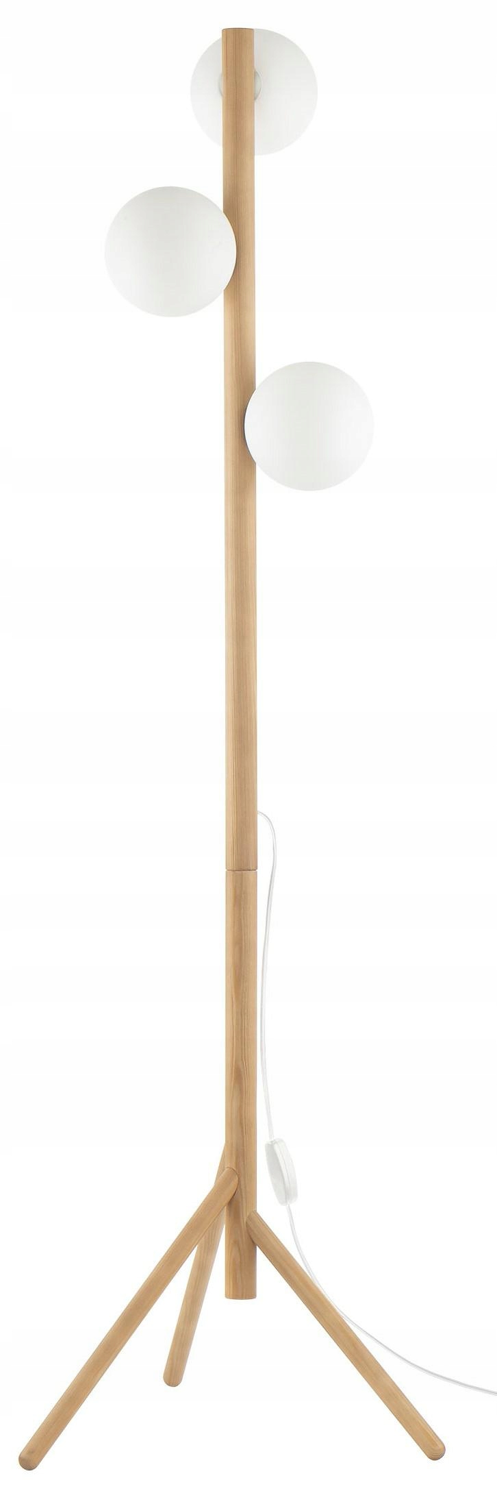 Stojacia lampa Estera Hnedá Biele Sklenené Tienidlá 3xG9 150cm Podlahový Dom