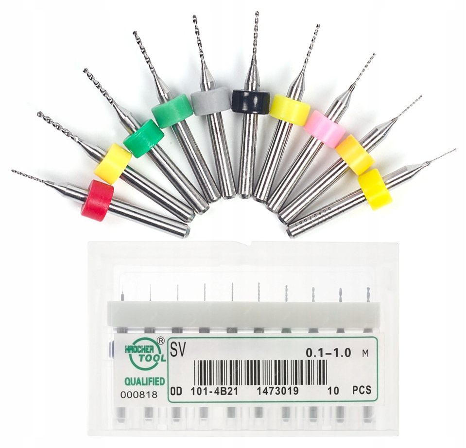 10szt. x Mini Wiertła 0.1 1.0 mm Węglikowe Pcb