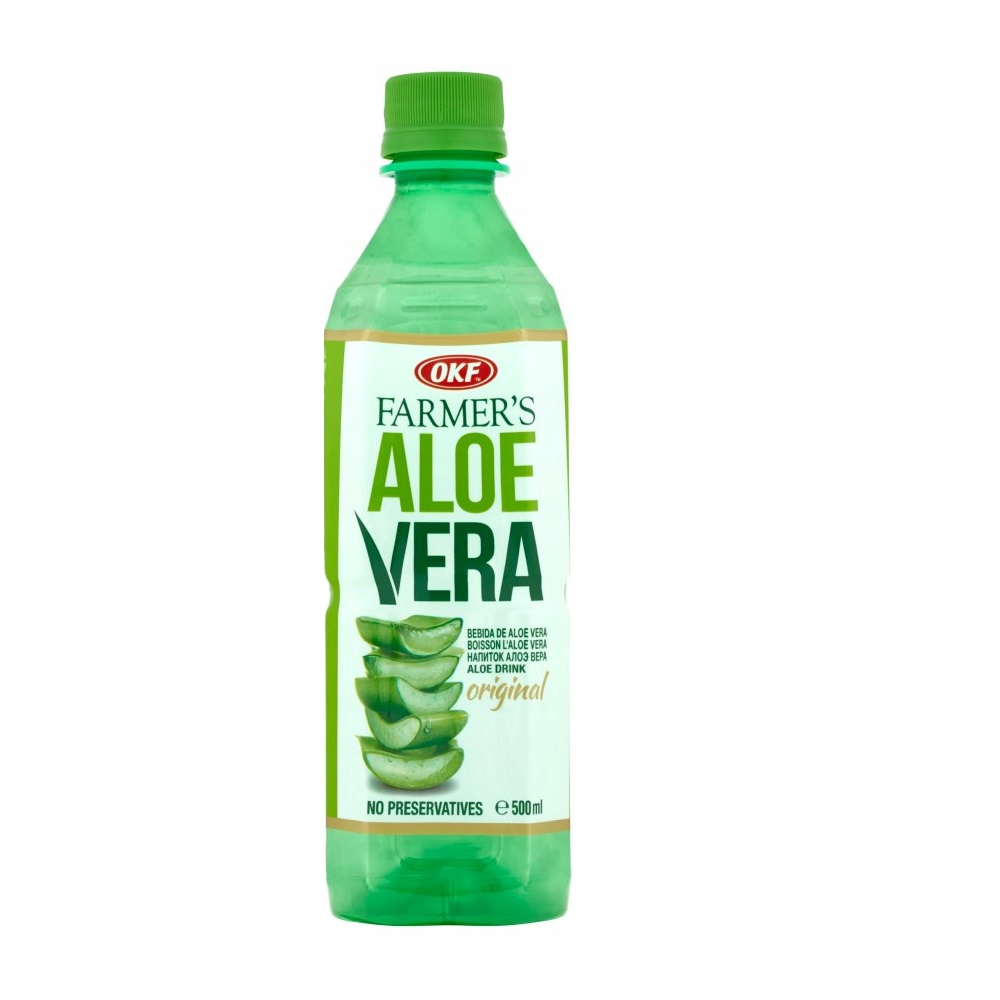 Levně Nápoj s částicemi aloe vera přírodní 500 ml Set: 12 ks