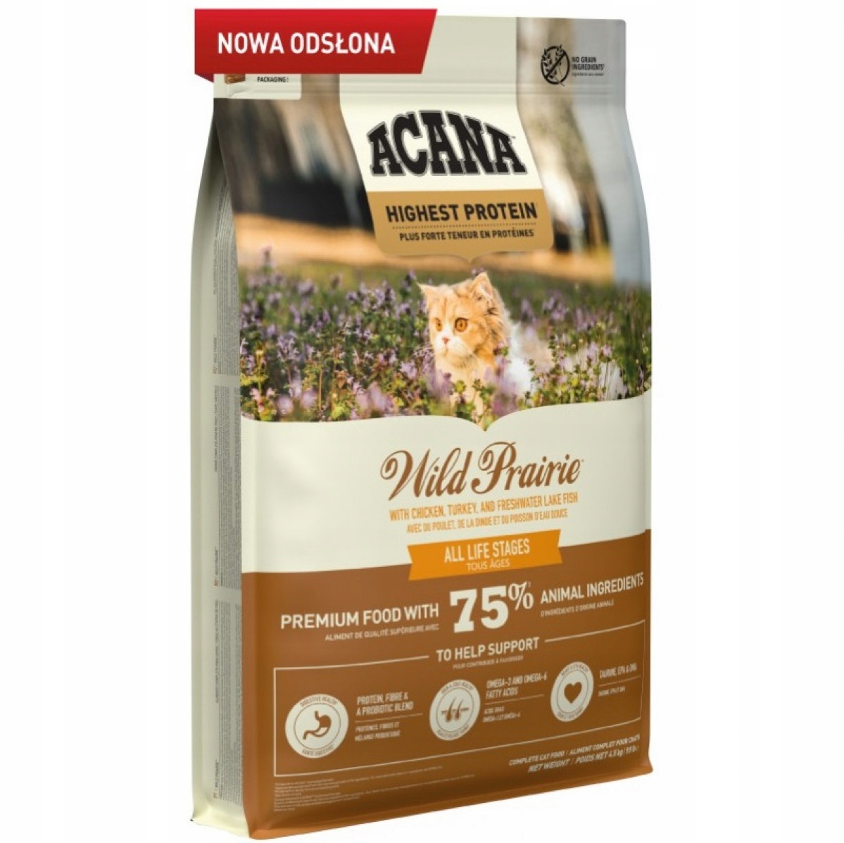 Acana Wild Prairie suché krmivo pro kočky kuře a krůta bez obilovin 4,5 kg