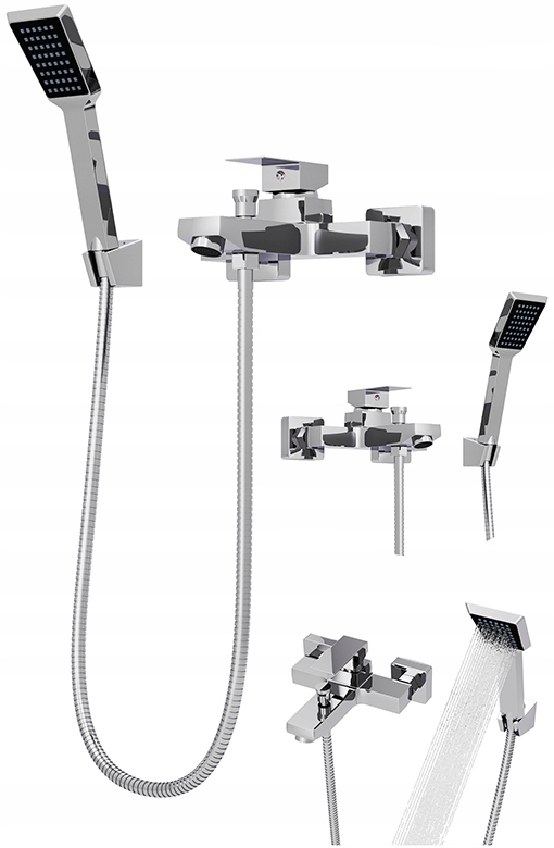 Set Caro Vaňová Batéria So Sprchou Hlavica Hadica Držiak Strieborný Chróm