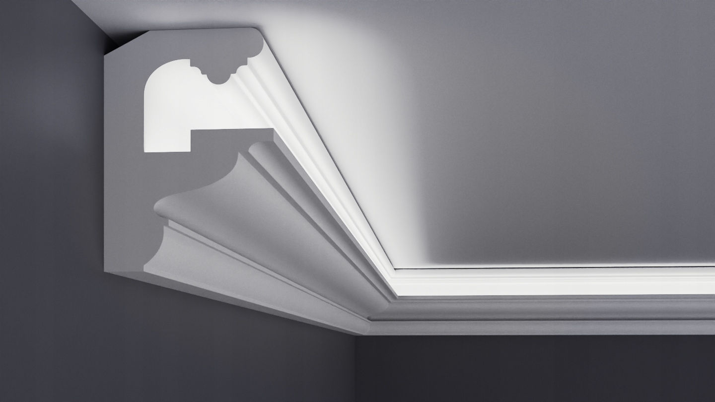 Sufit podwieszany Gzyms Oświetleniowy 14x10 cm Wysokość 140 mm