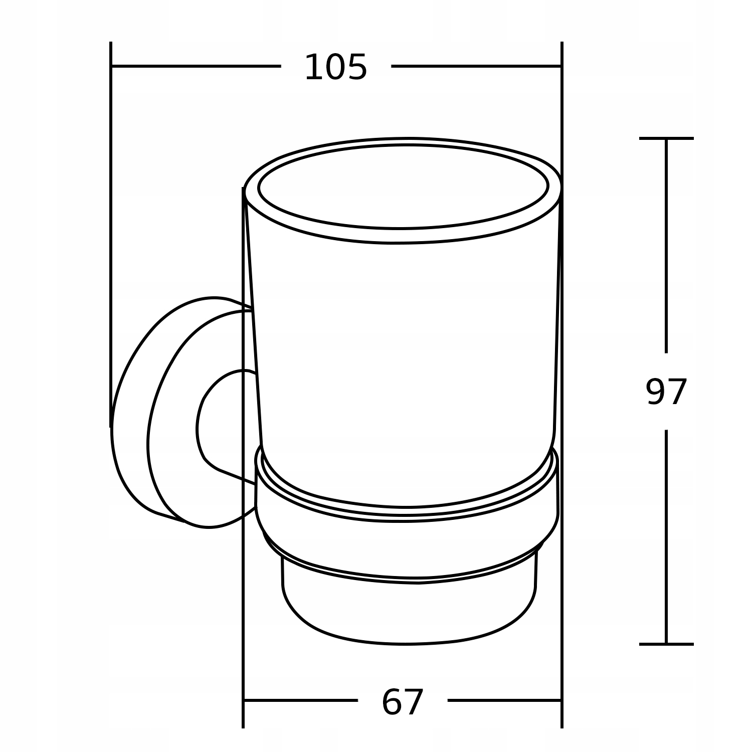 MEXEN TIBER WISZĄCY KUBEK NA SZCZOTECZKI CHROM Linia Tiber