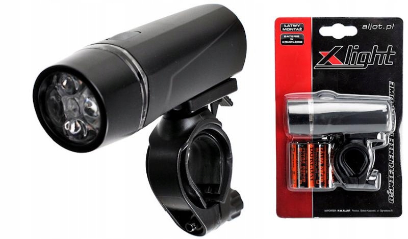 

Lampa Przód X-light 5 Led + 4xAAA Baterie (XC-100)