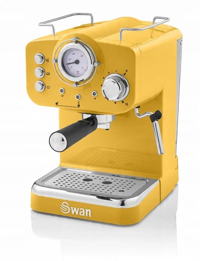 

Ciśnieniowy Ekspres Do Kawy Swan Retro Żółty 15bar