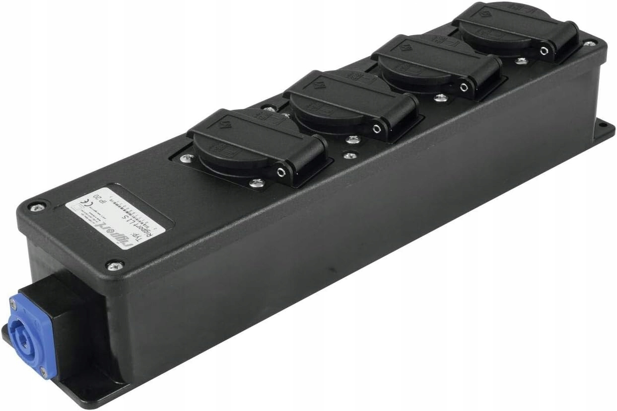 Rozdělovač výkonu Rigport L-1S4 1 x PowerCON-In Hudební 4 ochranné zásuvky