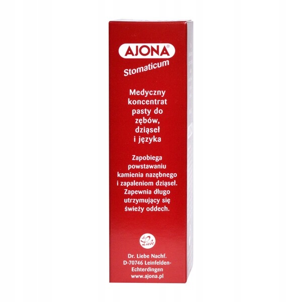 

Ajona Stomaticum, koncentrat pasty do zębów, 6 ml