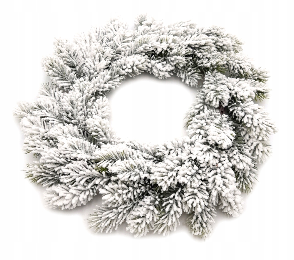 WIENIEC ŚWIĄTECZNY OŚNIEŻONY STROIK 40 cm GIRLANDA