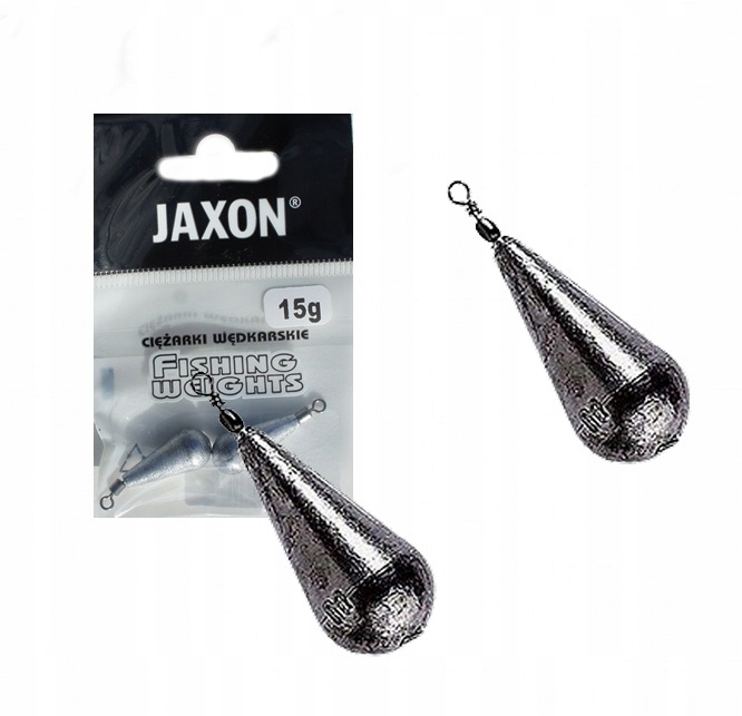CIĘŻAREK ŁEZKA Z KRĘTLIKIEM 15 gr- 2 szt OŁÓW JAXON NA GRUNT