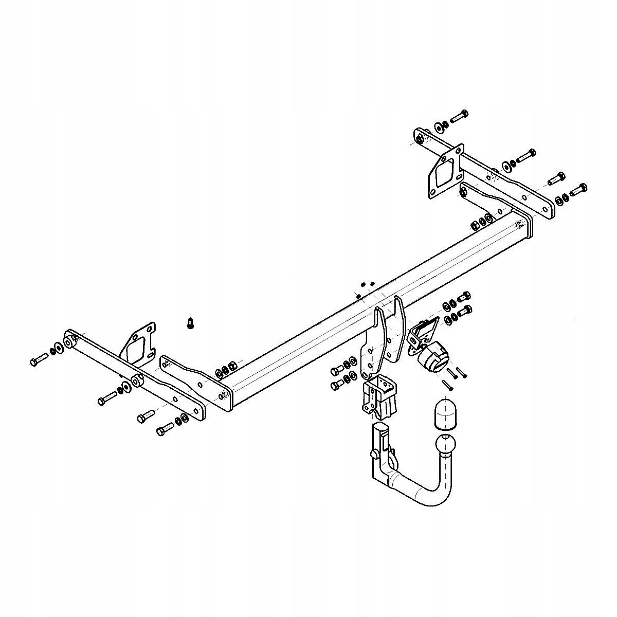 Hak holowniczy Wypinany Renault Megane IV 4 HTB od 16 MODUŁ 13 PIN GRATIS Producent Steinhof