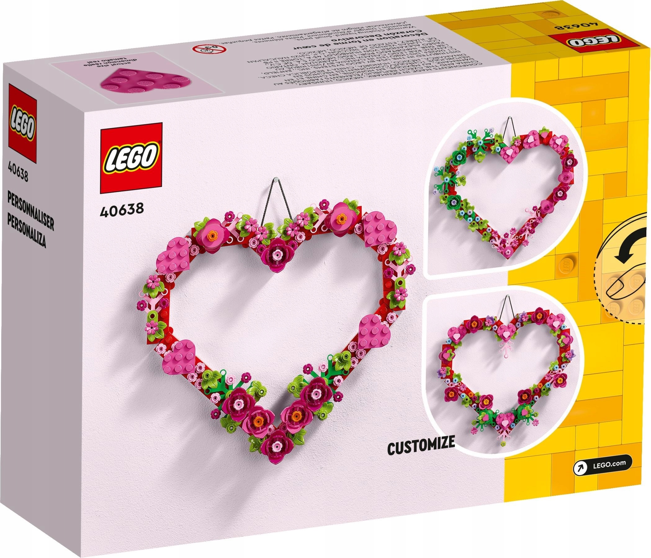 LEGO 40638 OZDOBA W KSZTAŁCIE SERCA - WALENTYNKI Numer produktu 40638