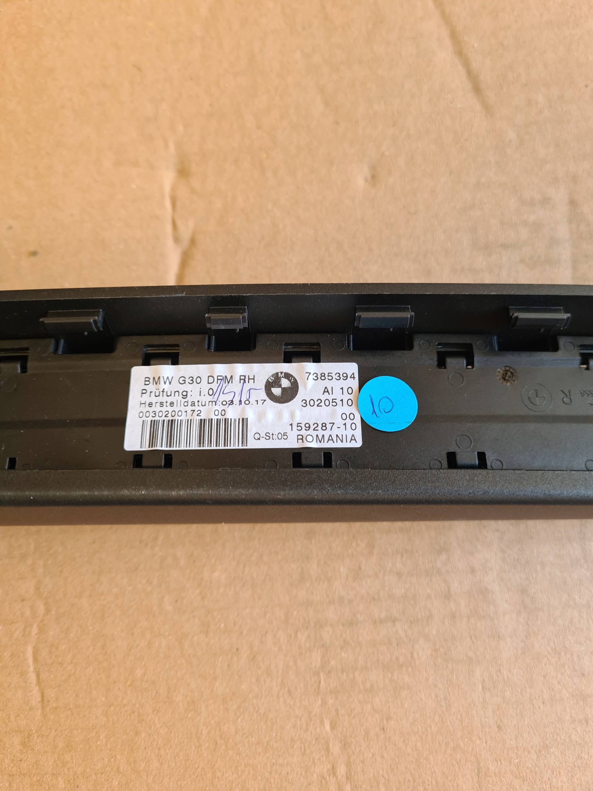 BMW 5 G30 rear blinds door left right 7385393 7385394