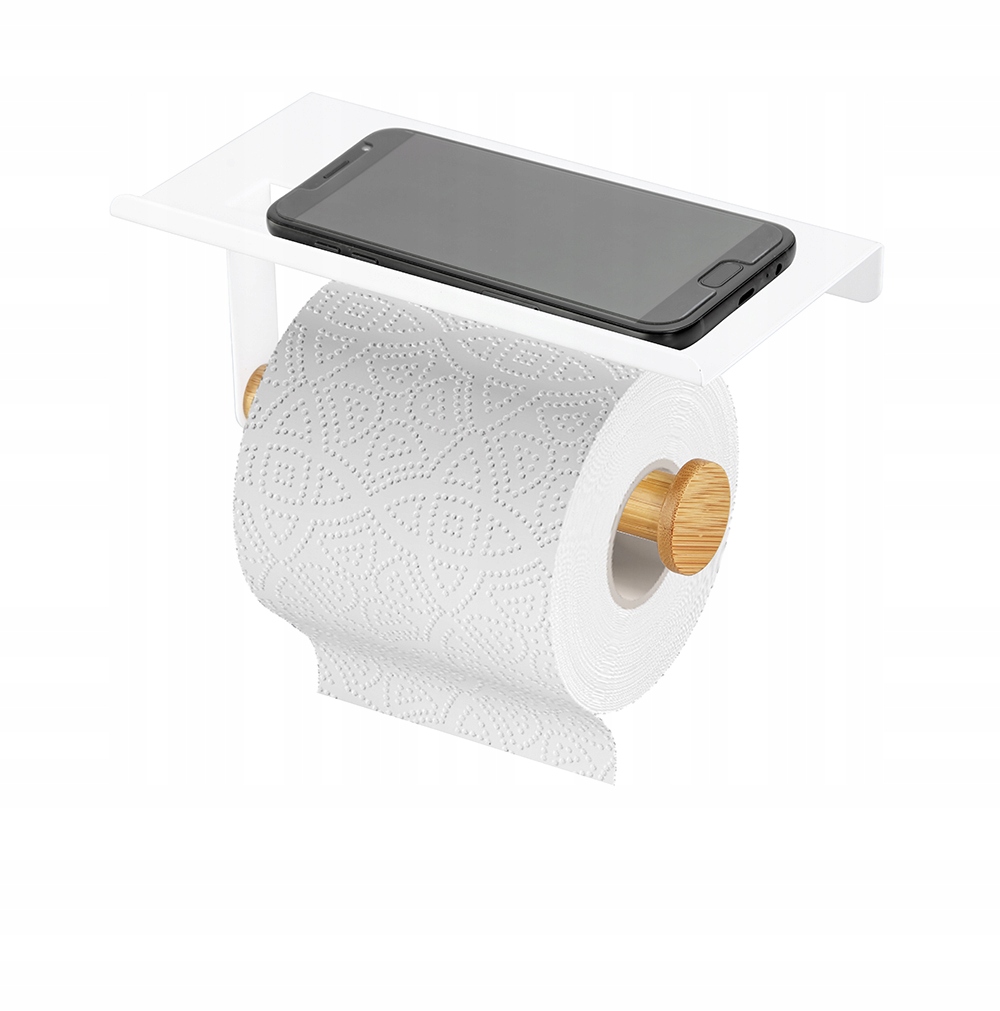 

Uchwyt Na Papier Toaletowy Z Półką Biały, Altom