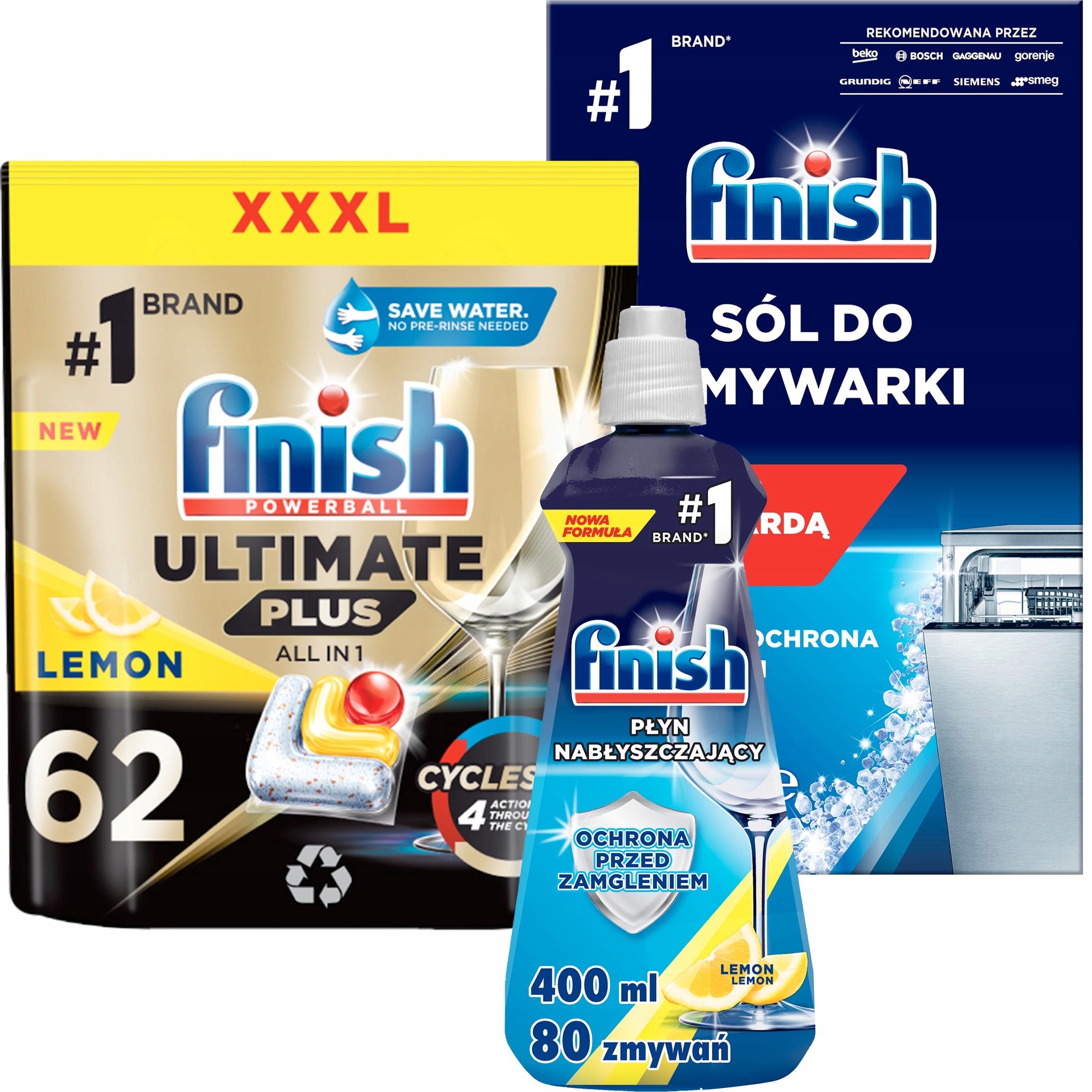 

Finish Ultimate Plus 62 Lemon Tabletki do zmywarki