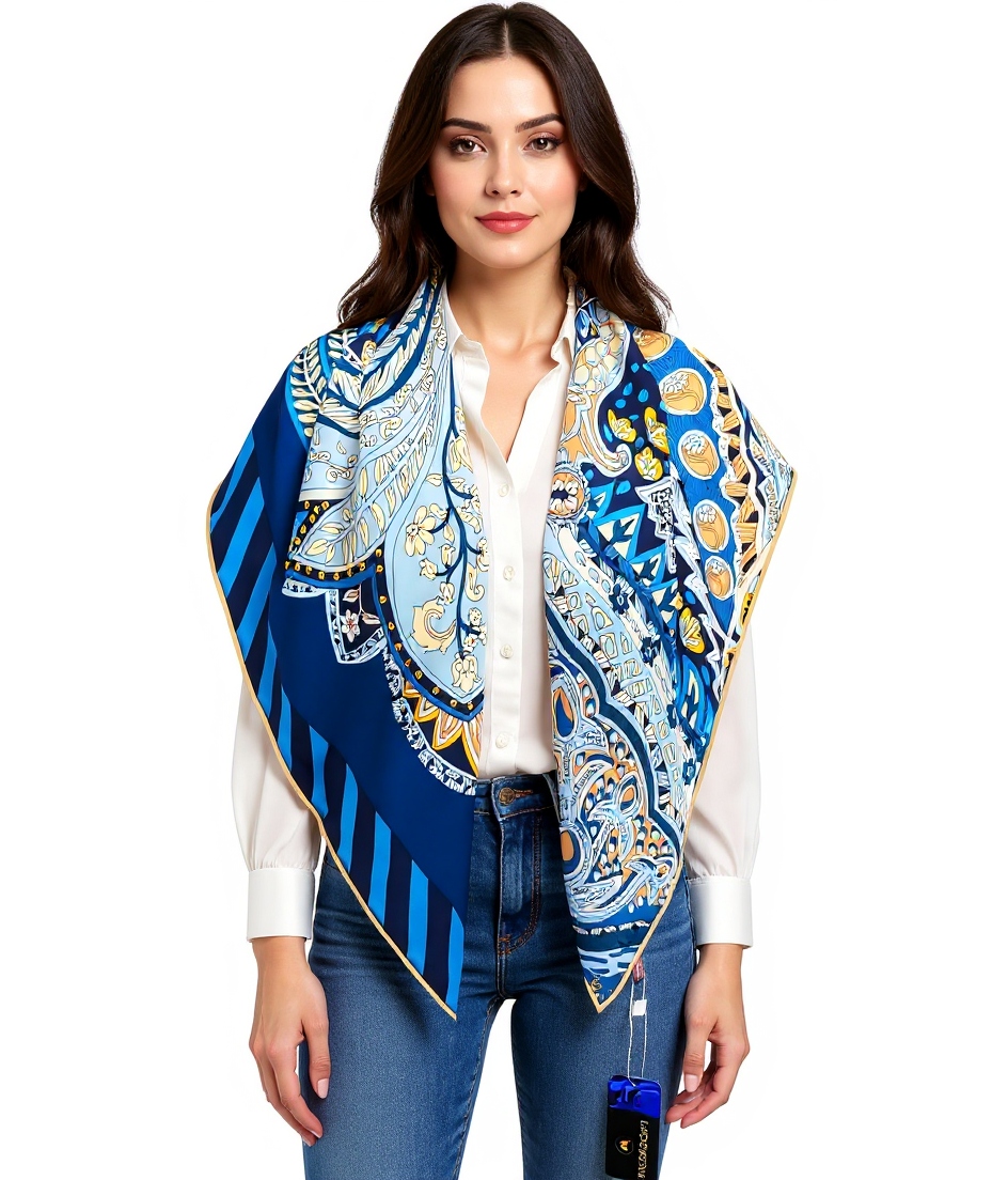 Hedvábný Šátek 100% Přírodní Morušový Hedvábí, Prémiová Kvalita