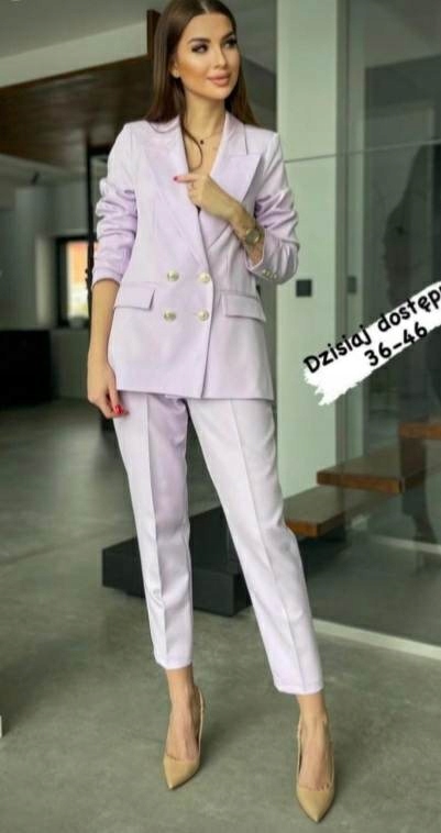 Fialové vřesové kalhoty od firmy Justyna Moda velikost 48