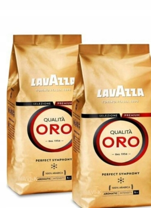 Levně 2x Káva italská zrnková Arabica Lavazza Qualita Oro 1000 g pro kávovary