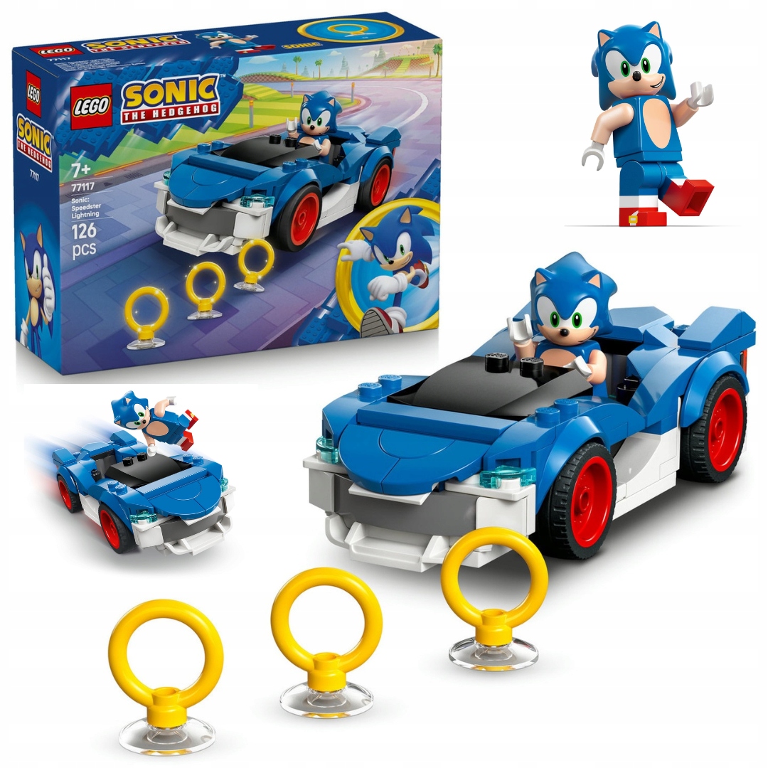 LEGO 77117 Sonic the Hedgehog Samochód Speedster Lightning autko Klocki