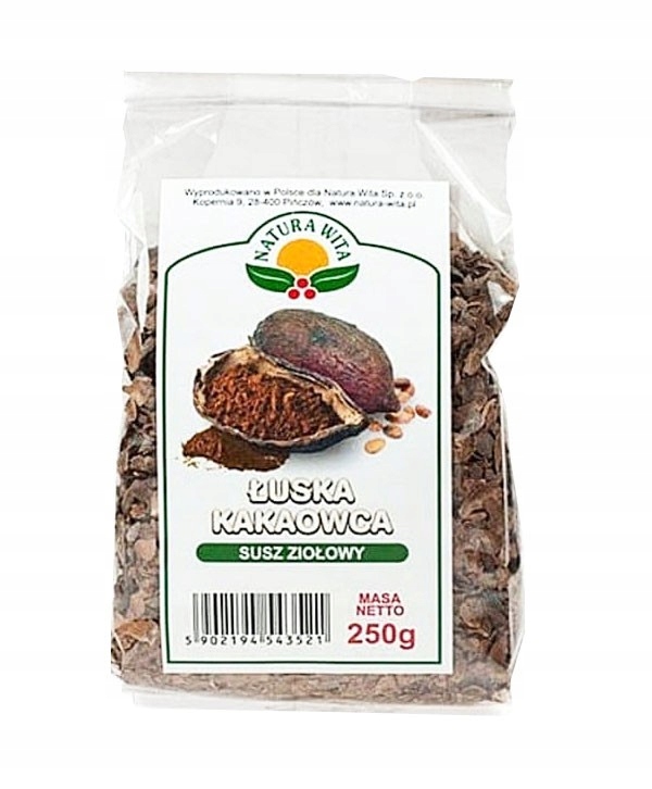 

Łuska kakao kakaowa susz ziołowy 250g Natura Wita