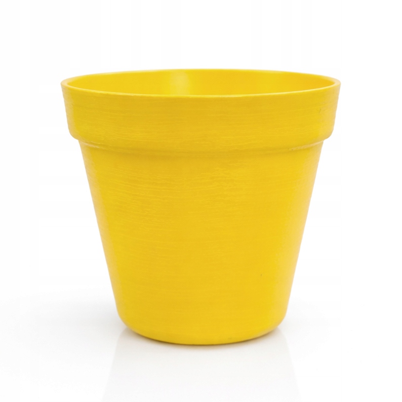 10 X Doniczka w Stylu LOFT 12 cm, 740ml, Eko, UV Odporna, Żółty