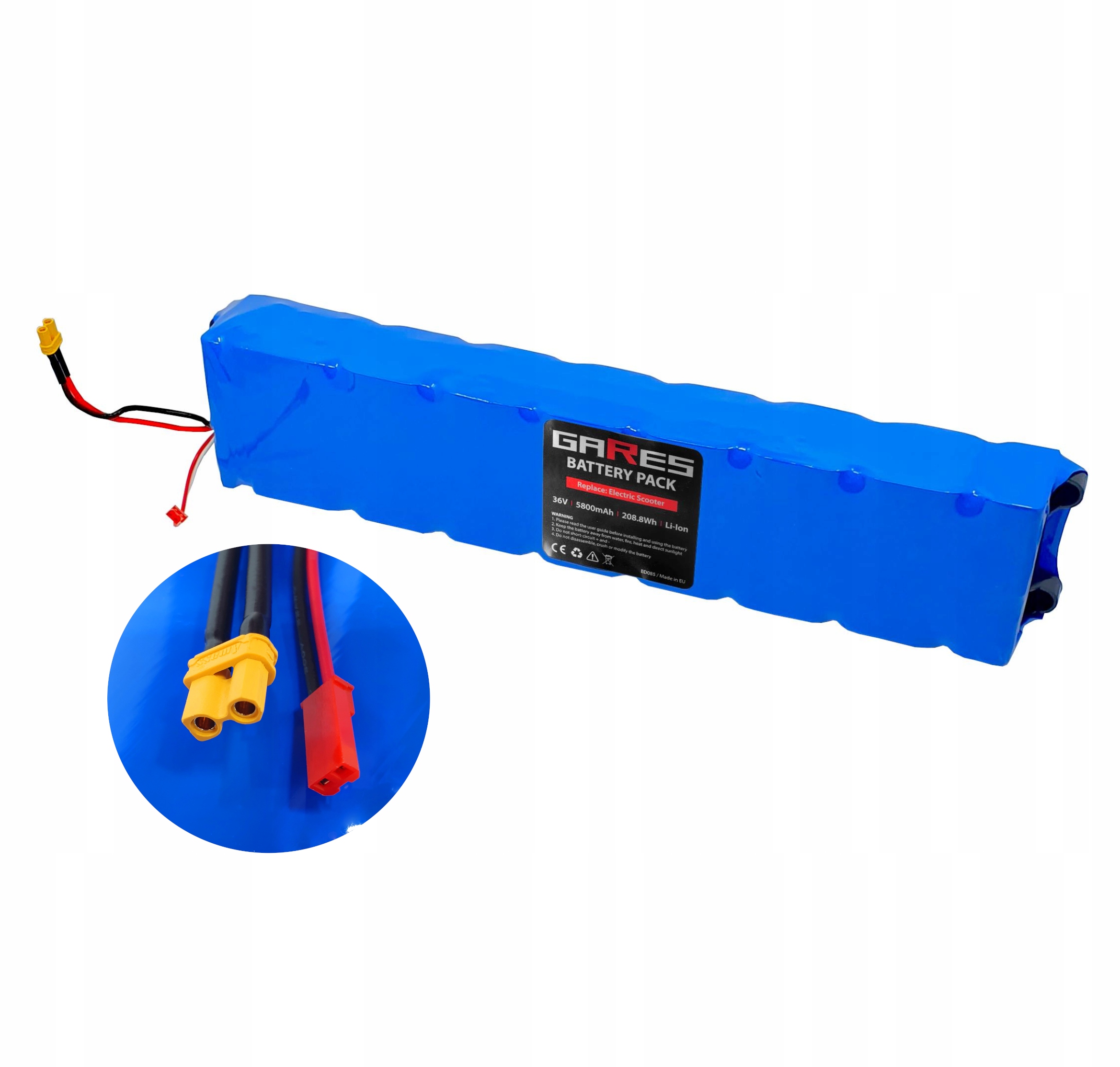 Baterie Akumulátor pro elektrickou koloběžku s konektorem XT30 36V 5,8Ah 5800 mAh
