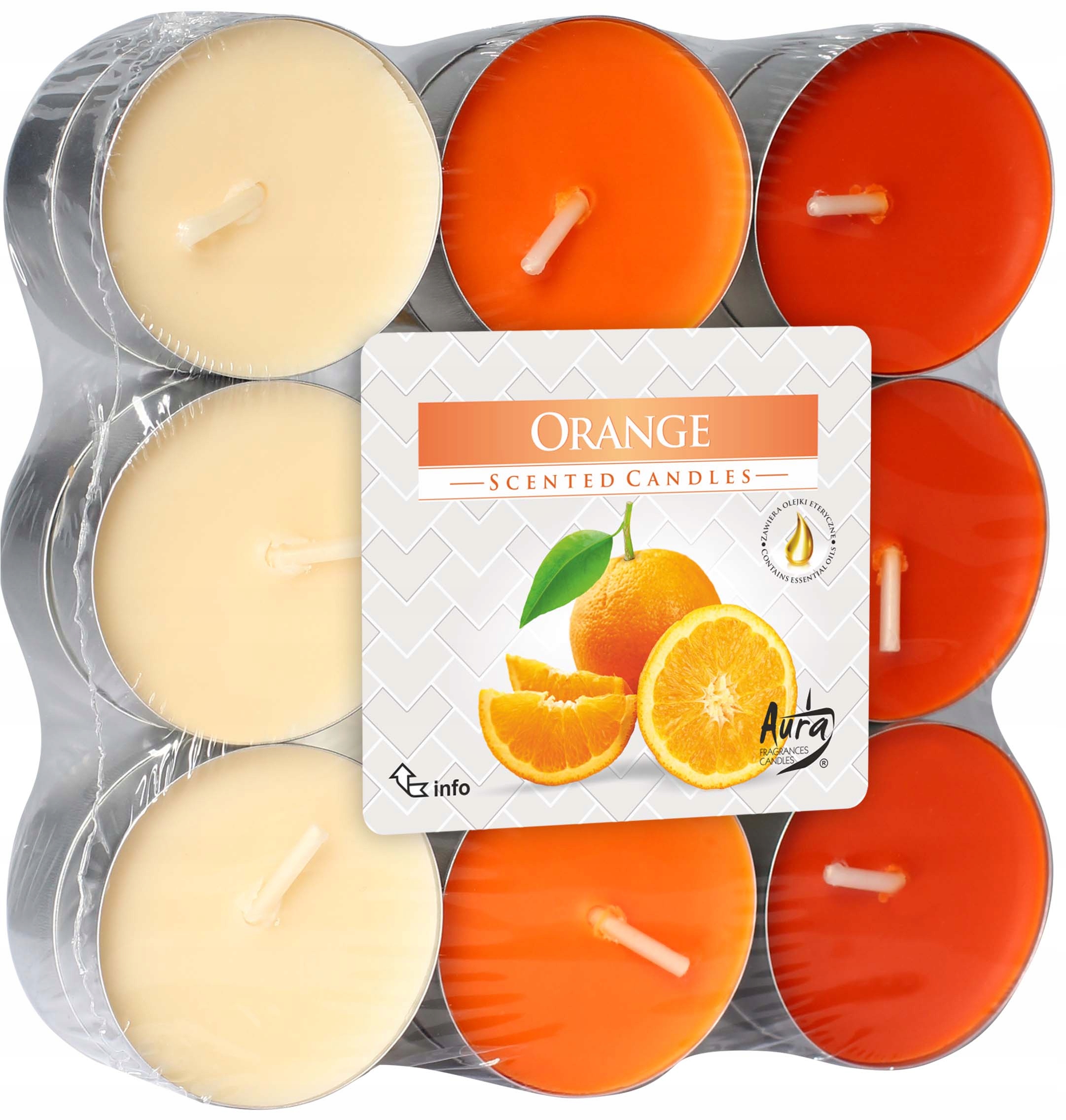 

Podgrzewacze tealight Bispol Pomarańcza 18 szt
