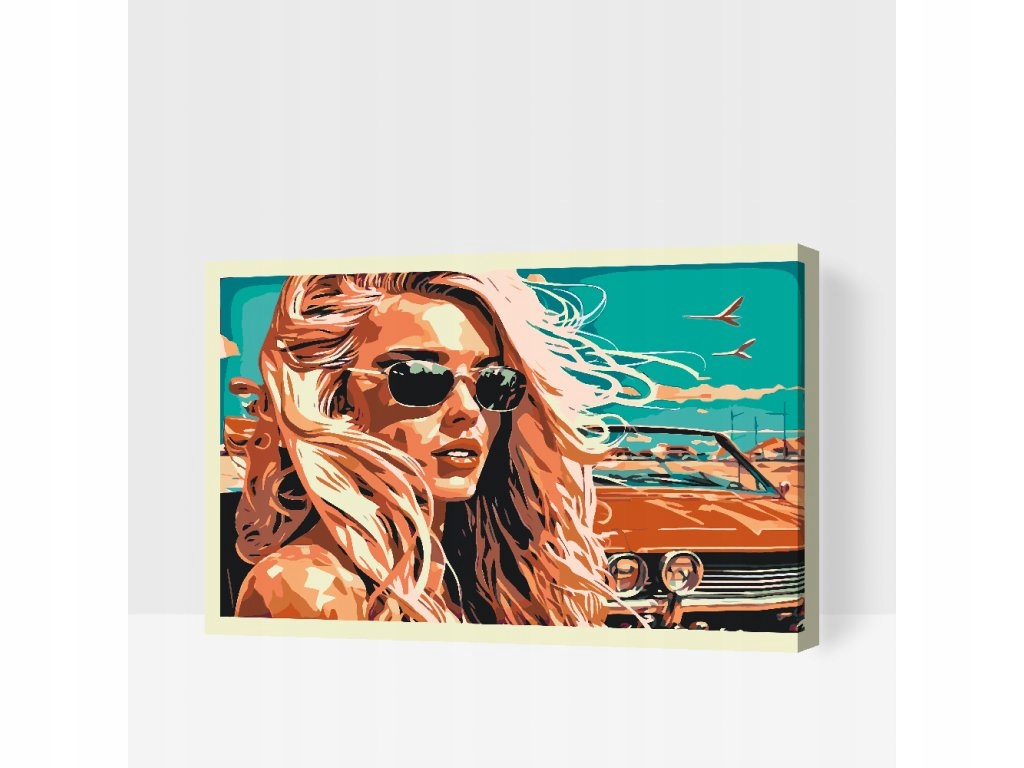 Malování Podle Čísel Žena Léto Portrét Dovolená Dobrodružství Příroda 40x60 cm