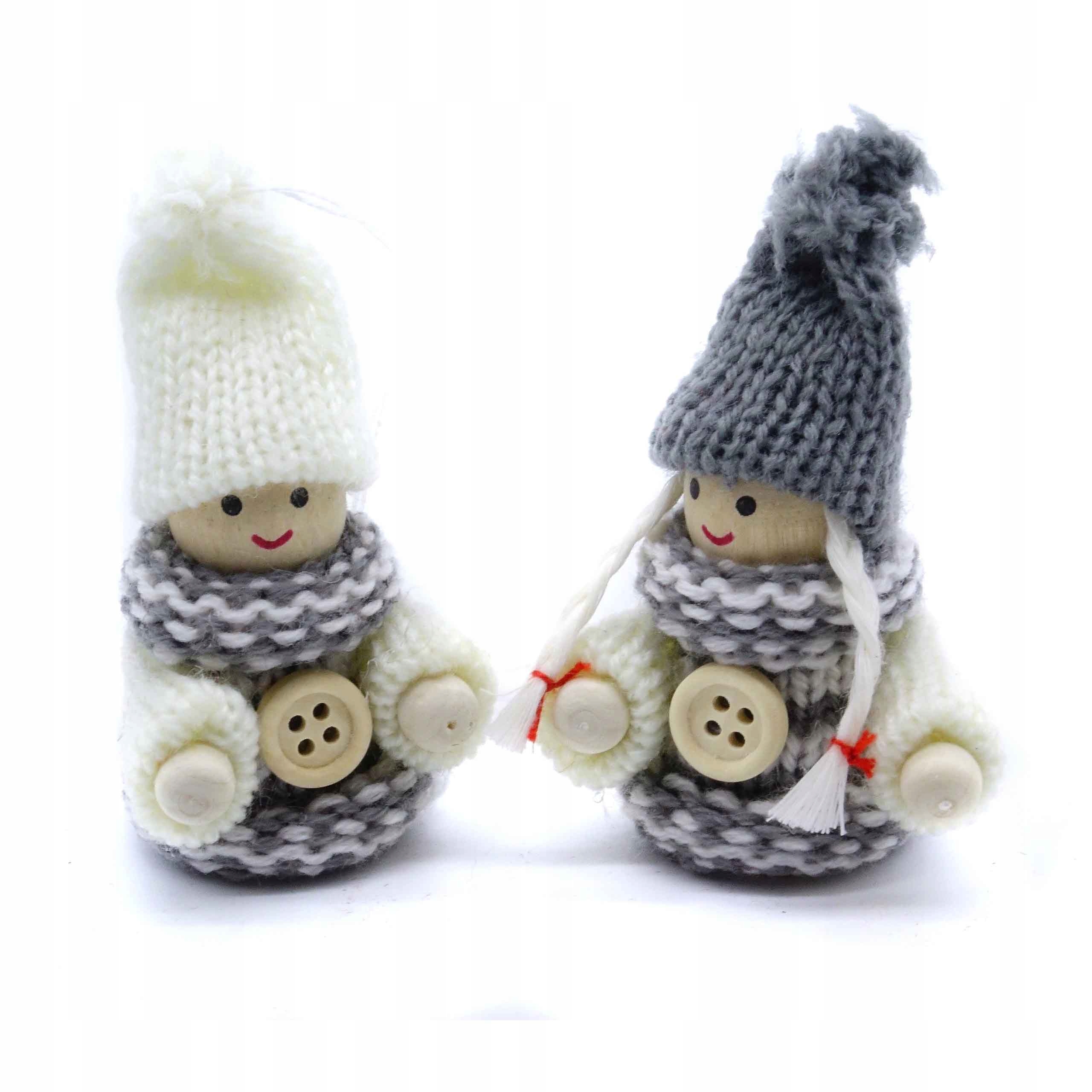 

Zawieszka świąteczna włóczka Dzieci choinkowa 8cm